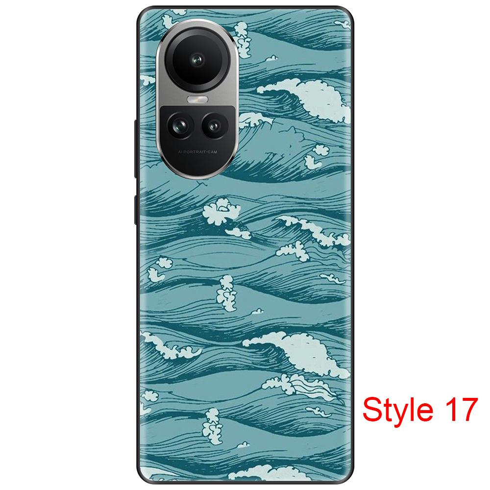 Black Case for Oppo Reno 10 10Pro 6.67inch Case On OppoReno10Pro Dust-proof Fundas Coque Etui Bumper Soft Tpu