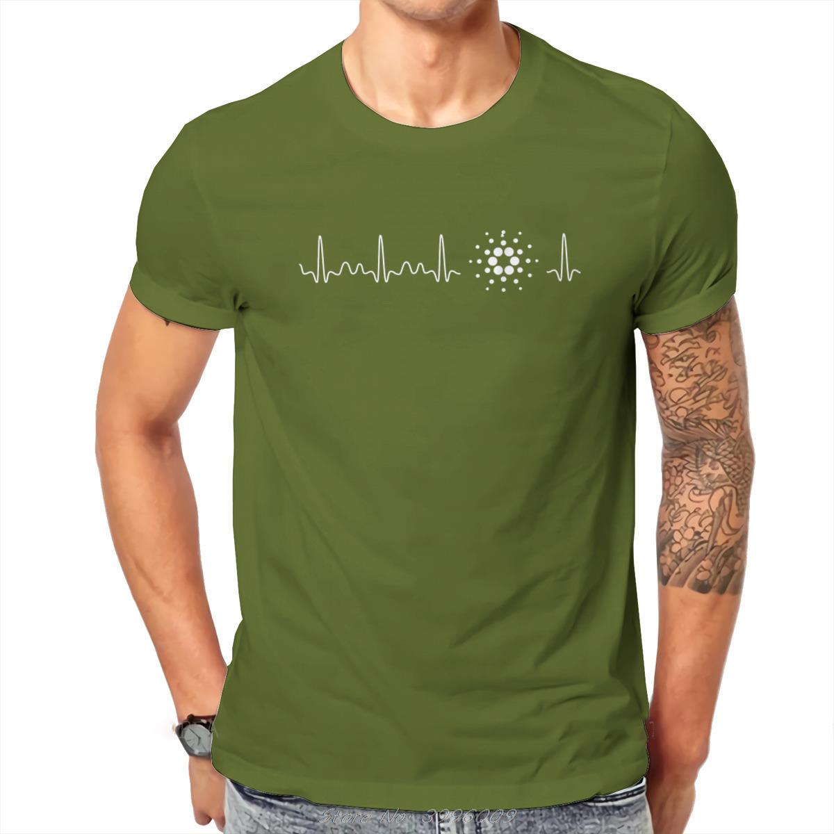 

Cryptocurrency Crypto Miner Cardano Ada Coin Heartbeat T Shirt Vintage Grunge High Quality Tshirt Loose Crewneck Men Clothing 4XL