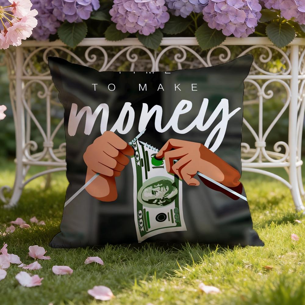 Movie T-Time is Money Cushion Cover Home & Car Dual-Scene Pillow Cover: Reversible for Premium Comfort