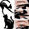 2 Stück/Set Eyeliner Schablonen, Mattes PVC-Material Smoky Eyeshadow Applikatoren Führungsschablone Werkzeug