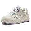 Anta Seaweed Shock Absorbing Wear Resistant Lightweight Increased Height Low Top Sneakers Women sneakers White Purple 922428011-2