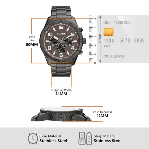 BROX Multifunction Smoke Stainless Steel Watch
