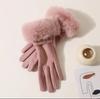 Gloves Women Autumn Winter Modal Korean Riding Gloves Fingerless Touchscreen Fleece Lined Thick Warm Gloves