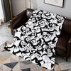 Fashion Cute Modern Art Panda Kawaii Funny Soft Warm Plush Blanket Dorm Sofa Living Room Pet Hogar Bedroom Gift Nap Home Flannel