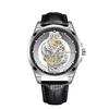 Jindun Double-Sided Transparent Hollow Waterproof Luminous Men's Quartz Watch