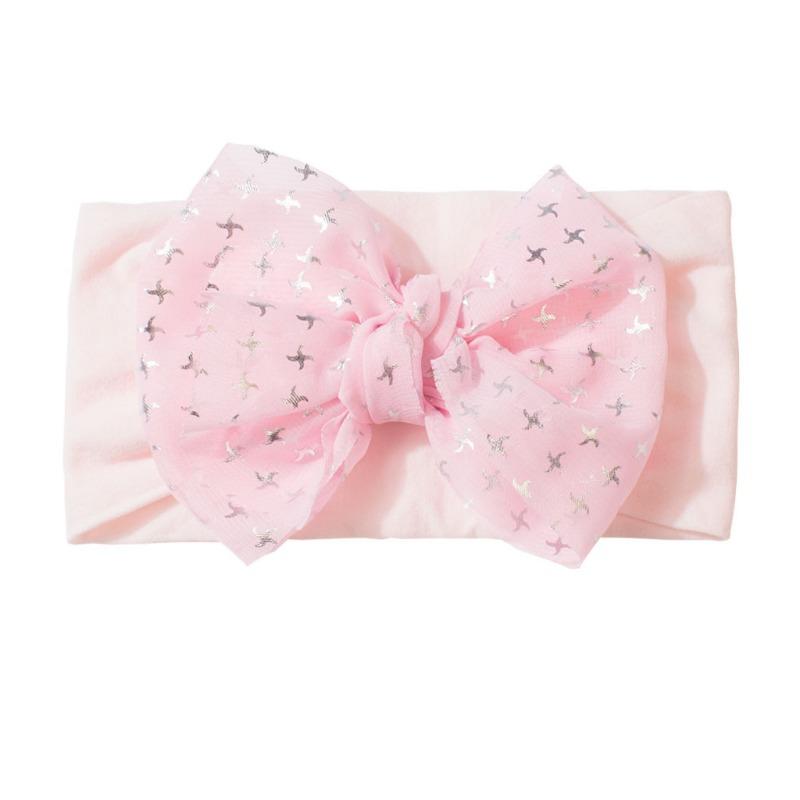 New Baby Fontanelle Headscarf Cute Nylon Bow Baby Headband Comfortable Soft Children's Hair Accessories