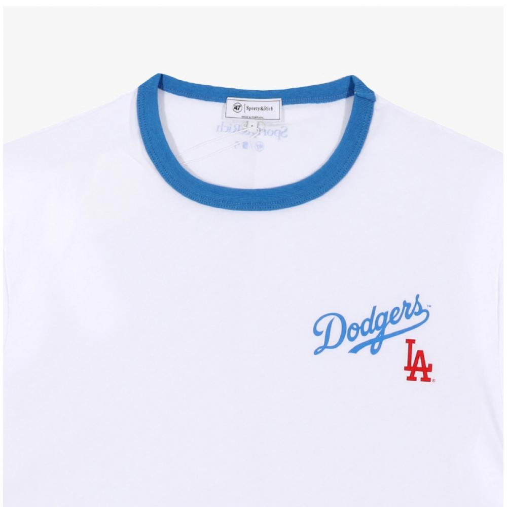 SporTy   Rich DodgerS Serif Ringer Women S T ShirT Wh46