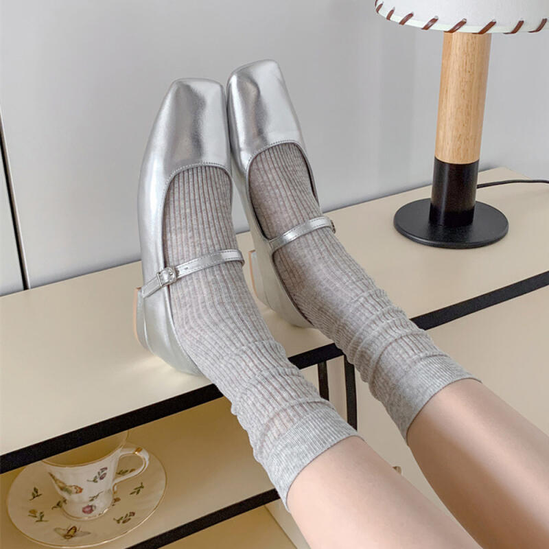 Ronya See-Through Long Knee Socks Spring Summer Shoes Stockings Socks