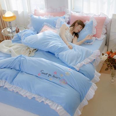 Winter Thickened Warm Four-Piece Set, Bedding Quilt Cover, Bed Sheet Pillowcase, Double-Sided Velvet Four-Piece Set  Bed Set