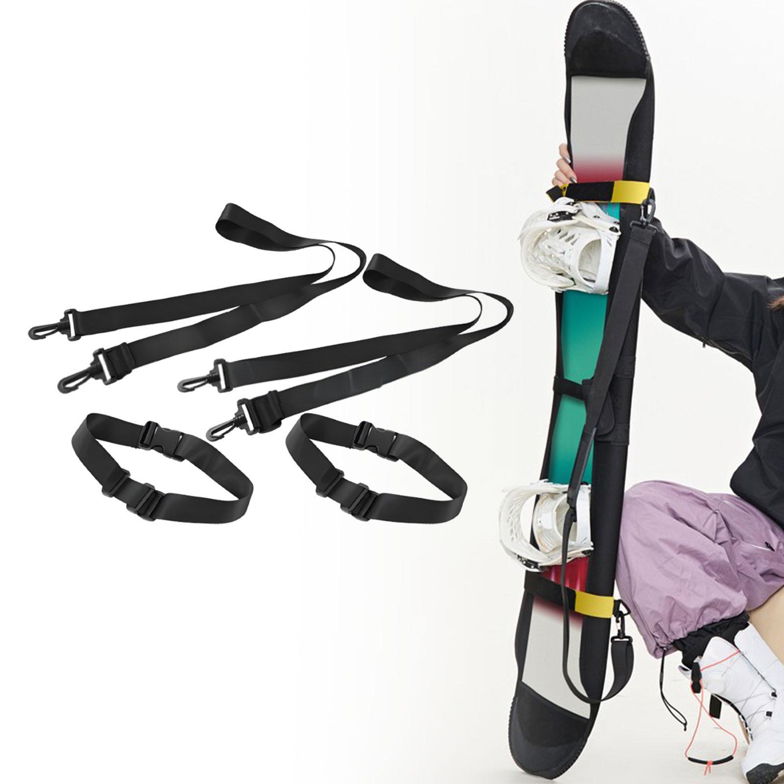 Ski Carrier Straps Ski Straps Adjustable Wear Resistant Fixed Straps Loop