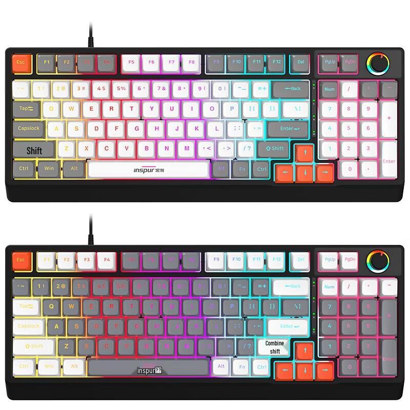 Inspur K98 Wired 98-Key RGB Mechanical Gaming Keyboard