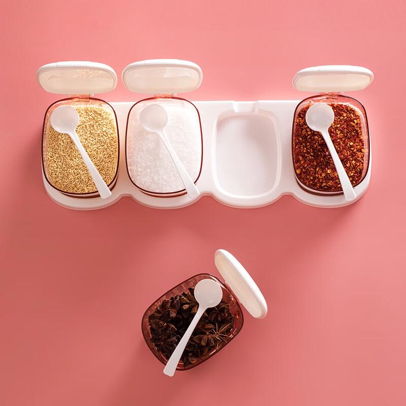 Camellia Minimalist Plastic Seasoning Jar Set