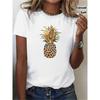 Chic Leopard Print Pineapple Graphic Tee for Women | Soft, Comfort Fit, Crew Neck, Short Sleeve - Casual Summer Top