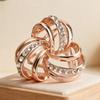 Rhinestone Scarf Ring 3-Ring Scarf Clip Ring Sparkly Elegant Scarf Holder Ring for Women Shawls Neckerchiefs Silk Scarves