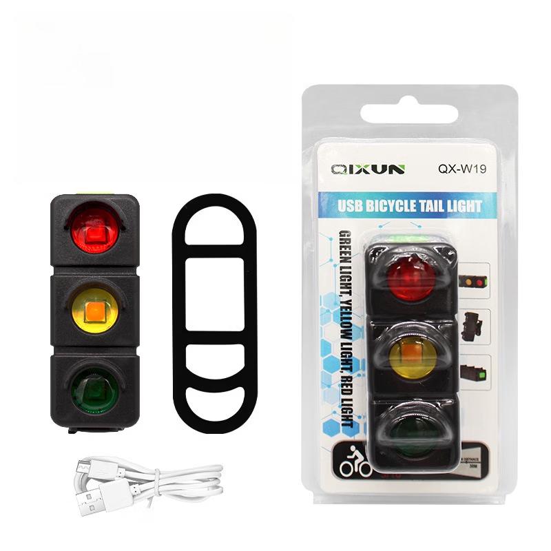 Lishi Bicycle 3-Color LED Traffic Warning Light Set