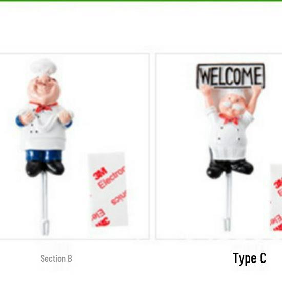 Chef Resin Stainless Steel No-Trace Over-the-Door Hooks, Wall Adhesive, Nail-Free, Strong Hold.