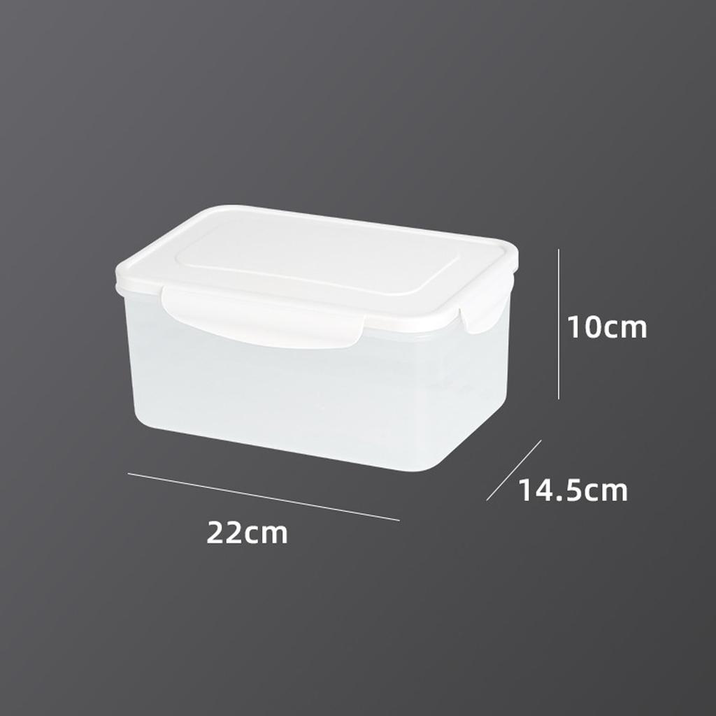 Fridge Storage Containers PP 4 Compartment Fresh Keeping Divided Veggie Salad Organizer Boxes