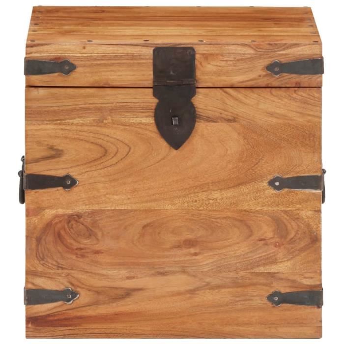 VidaXL Coffre 40x40x40 cm Bois d'acacia solide