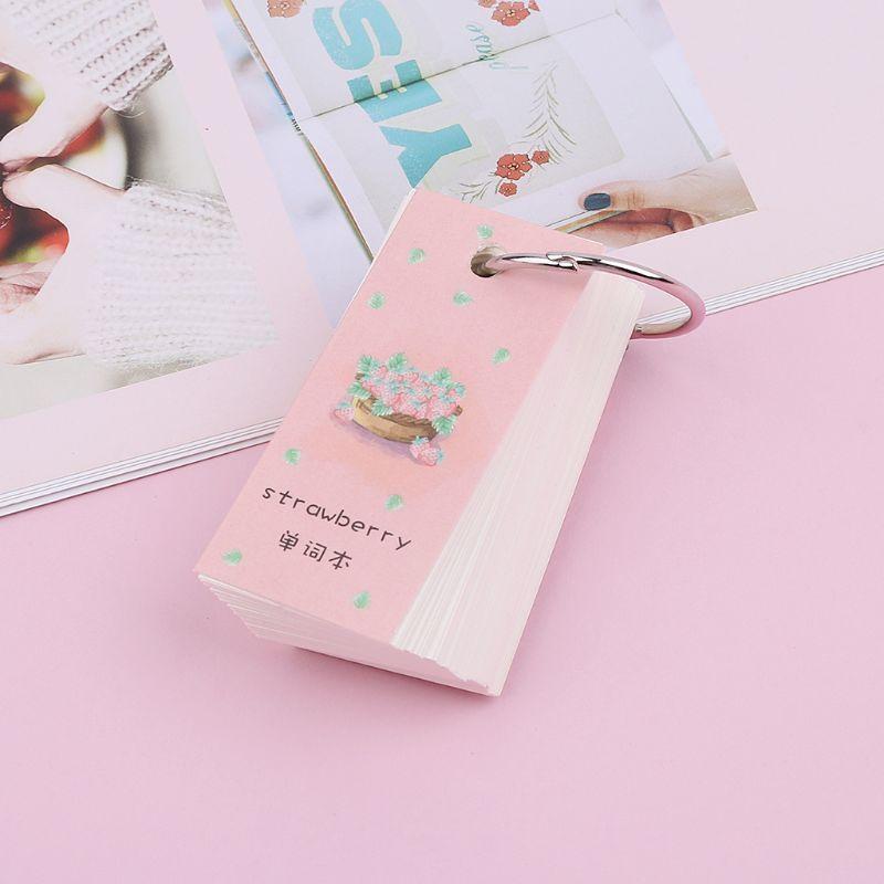 

W89C Cartoon Mini Pocket Notebook Blank 110 Sheets Memo Notepad Vocabulary Writing Reciting Book for College Students China Mainland