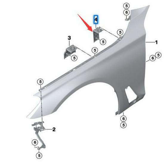 BMW 3 Series G30/G31 Rear Fender Bracket 41007440418