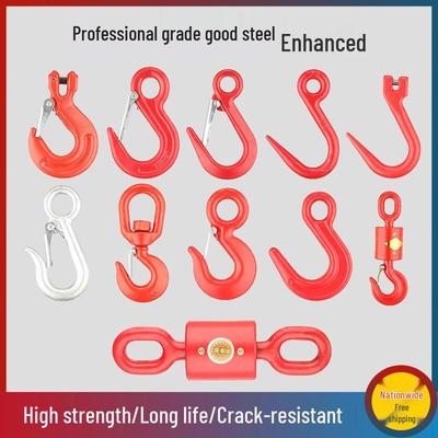 Large Opening Hook Shackle, Steel Tube Cargo Crane Hoist Sling Rigging Eye