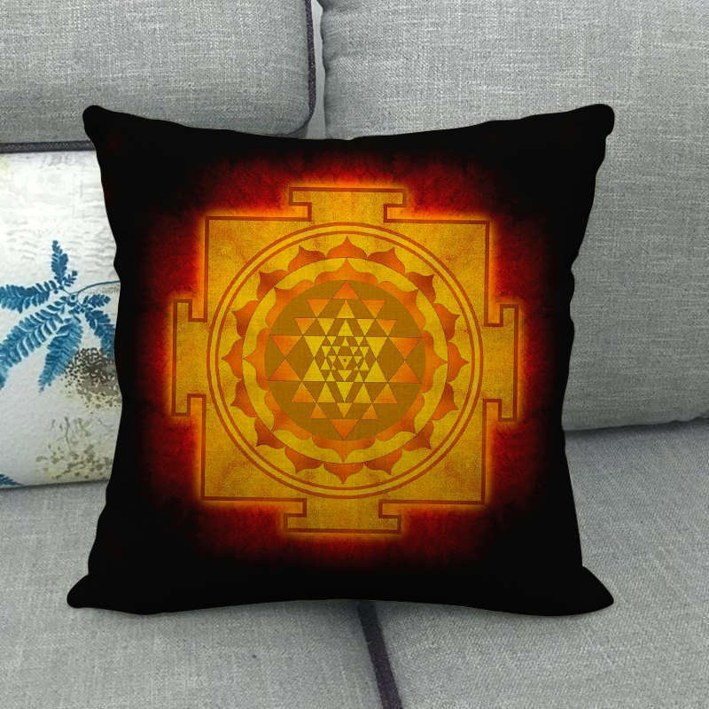 Bohemian Geometric Patterns Digital Printing Short Plush Pillow Covers For Car Sofa Office Cushion Cover Home Goods