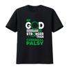 My God Is Stronger Than Cerebral Palsy Awareness Ribbon T Shirt vintage Washed Casual Unisex Top For Everyday Wear Comfortable