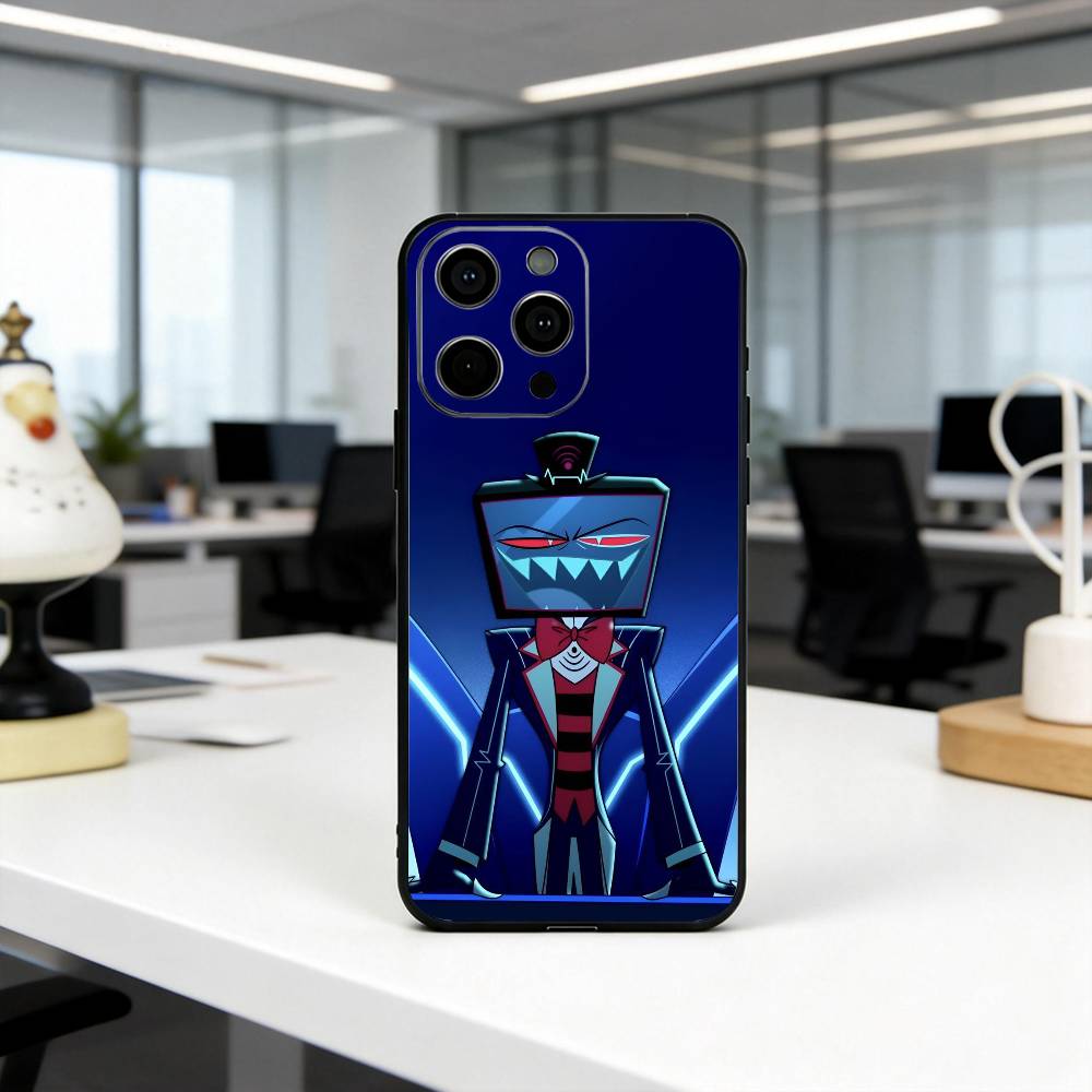 

Cool H-Hazbin H-Hotel Villain Vox-S Phone Case For iPhone 17, 16,15,14,13,12,11 Plus,Pro Max, Others Soft Black Cover iPhone16promax