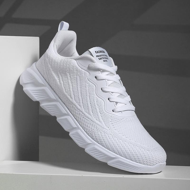 Fashion New Men's Shoes Breathable Casual Sneakers Summer White Running Shoes Lightweight Soft Sports Shoe for Male Large Size 35-45
