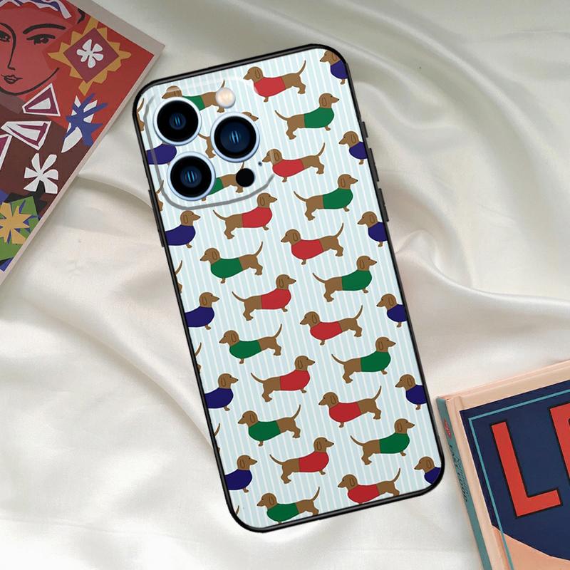 Dachshund Sausage Dog Phone Case For iPhone 16 15 14 12 11 13 17 Pro Max 15 16 Plus 13 Mini 16e 17 Air Funda Cover