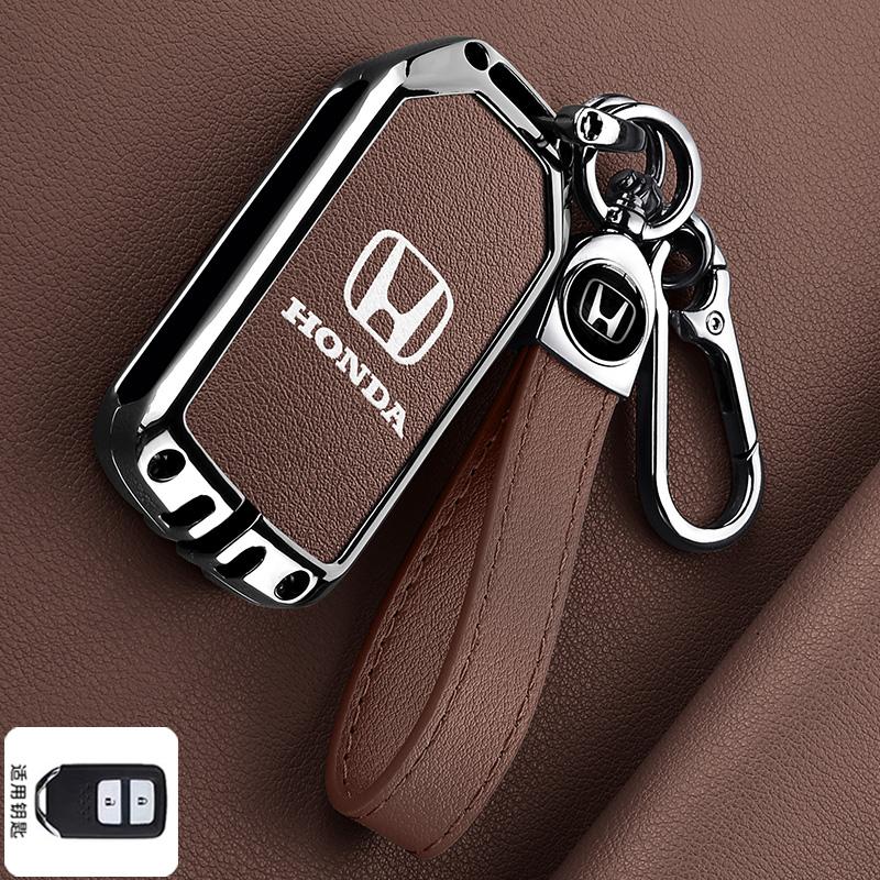 ECL1 2025 Leather Car Remote Key Case Fob Cover For Honda CRV CR-V Fit Civic Accord HR-V HRV City Odyssey XR-V Keychain Accessories