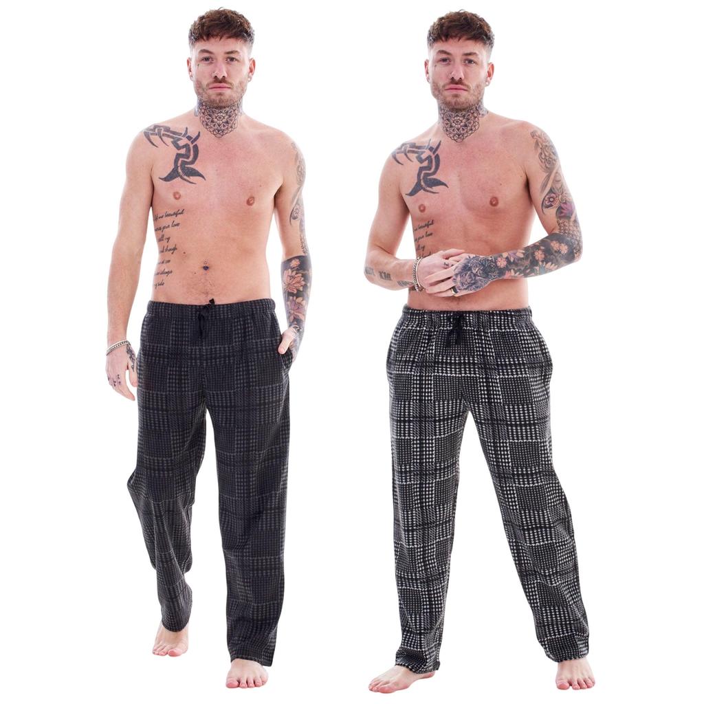 Keanu Mens Houndstooth Lounge Pants (Pack of 2)