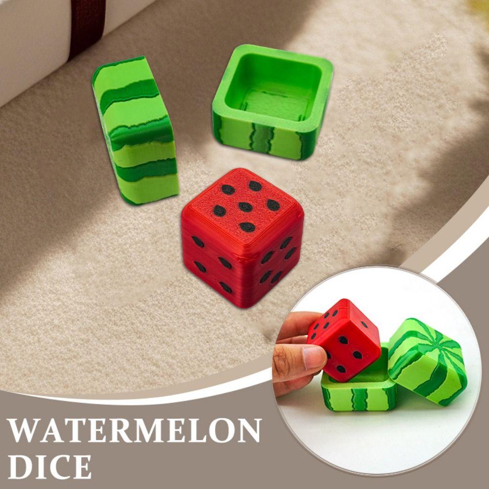 Cute Funny Number Watermelon Dice Square Bar Game Dice Creative Summer Breeze Dice Home Decoration