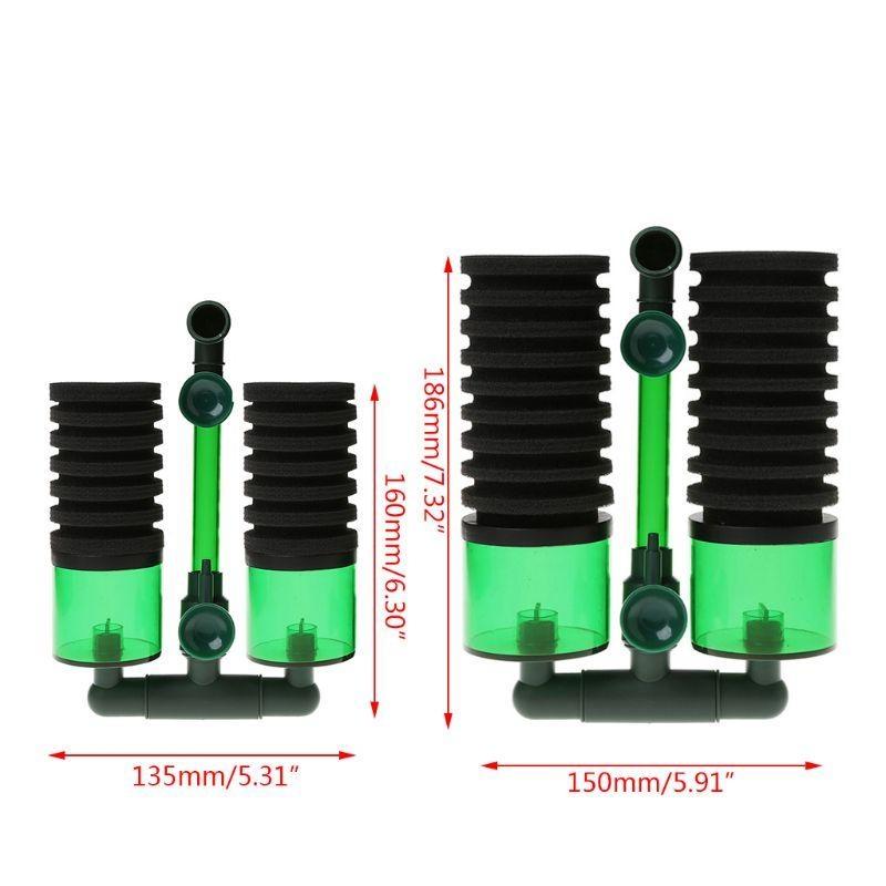  Aquarium Filter Sponge Silent Foam Filters Includes Suction Cups Easy To Clean