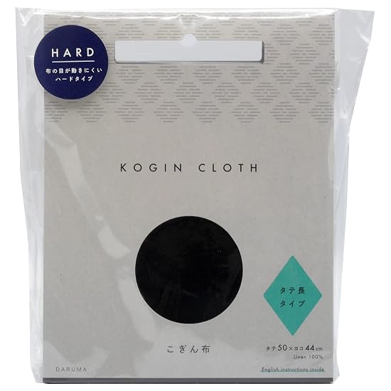 DARUMA Kogin Fabric Vertical HARD Type 50cm (H) x 44cm (W) COL.6 Black 01-8870