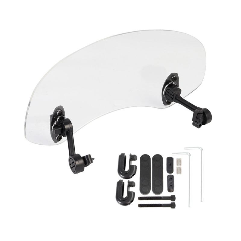 Universal Motorcycle Windshield Extension ABS Adjustable Height For Reduced Wind Resistance And Comfortable Ride