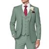 Men's 3 Piece Suit Slim Fit Business Wedding Groomsmen Prom Suits One Button Blazer Jacket Vest Trousers Tuxedo Set