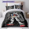 Set Biancheria da Letto 3 Pezzi Mecha Gundam Anime Robot Stampato Copripiumino Con Federe Per Camera da Letto dei Ragazzi