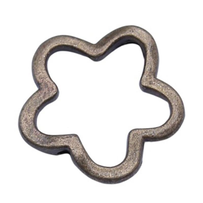 20pcs/lot Antique Silver Bronze Hollow Flower Beads Loose Bead Spacer Connectors DIY for Jewelry Making Bracelet