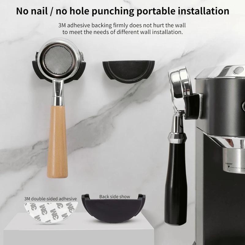51/54/58Mm Coffee Set Storage Wall Rack Self-Adhesive Wall Mount Espresso Coffee Filtration Holder Coffee Storage Kit Accessories