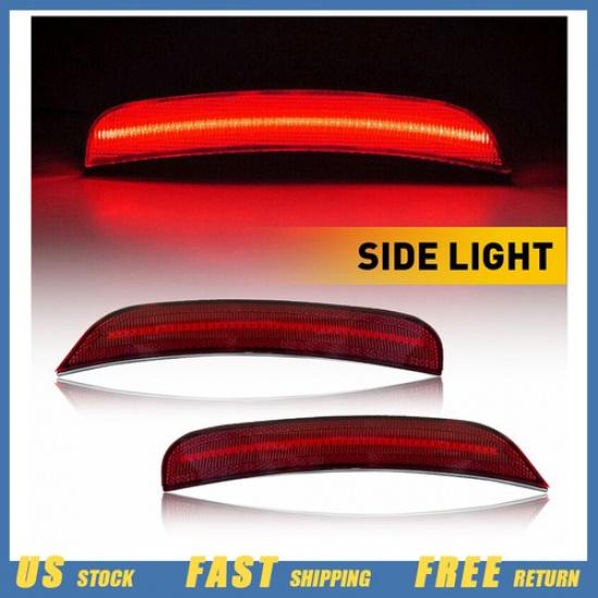 2pcs Red LED Rear Corner Marker Side Indicator Lights For Chrysler 300 2015-