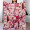 Zero Two Collage Throw Blanket Breathable Lightweight Blanket for Adults Kids