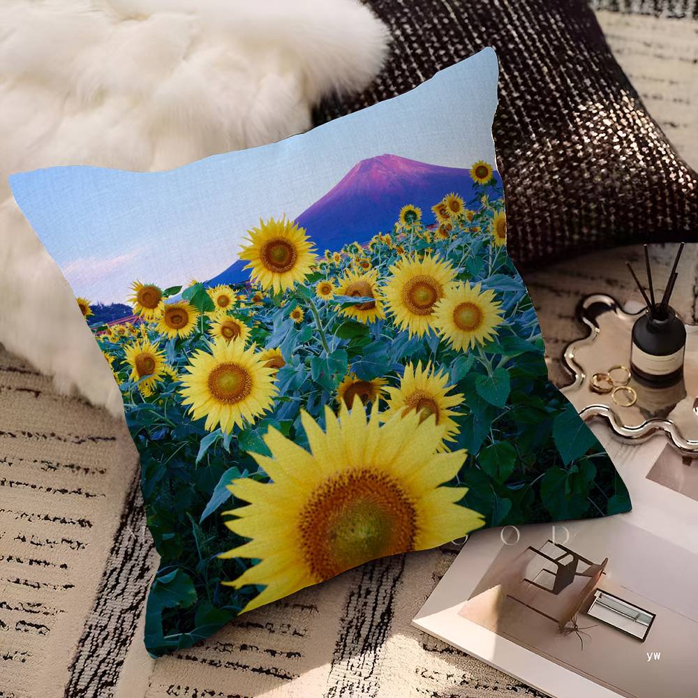 Sunflower Cushion Cover Pillow Cover Decor Pillowcase Printed Cushion Case For Couch