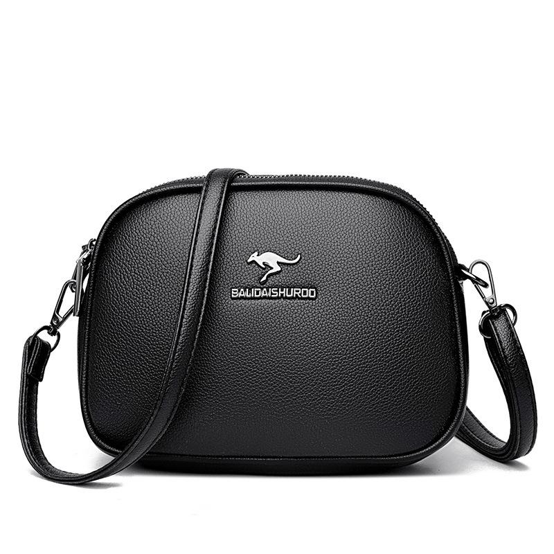 

Трехслойная круглая маленькая сумка для женщин на лето, новая женская сумка через плечо, однотонная повседневная сумка большой емкости для мобильного телефона для женщин