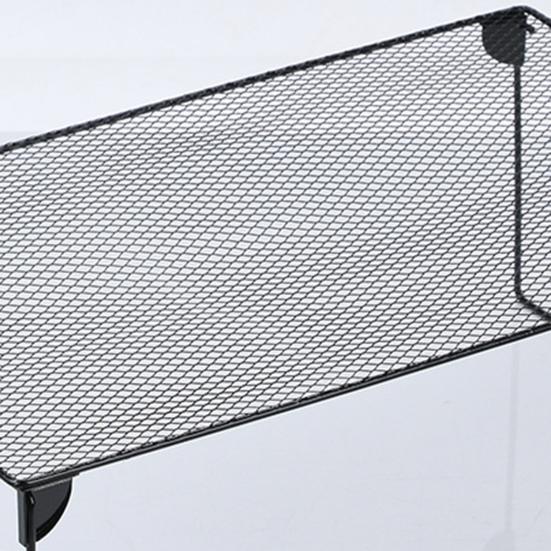 Counter Shelf Foldable Strong Bearing Space Saving Stable Non-slip Handle Multipurpose Iron Fine Mesh Counter Organizer Kitchen Supplies