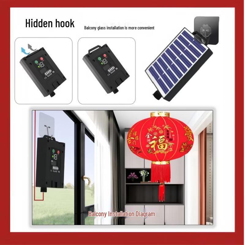 Solar Flocked Lantern Pendant Light