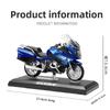 Simulation Alloy Blue Motorcycle Model Toy For Collection And Display