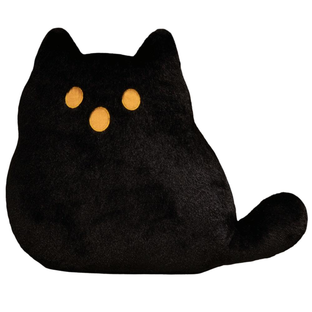 Halloween Style White Cat Plush Pillow Kawaii Black Cat Plush Doll  Birthday Christmas