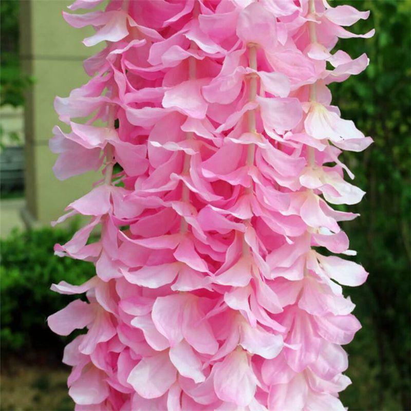 Garland 1m Artificial Hydrangea Wisteria Silk Flower Hanging Garden Home Wedding