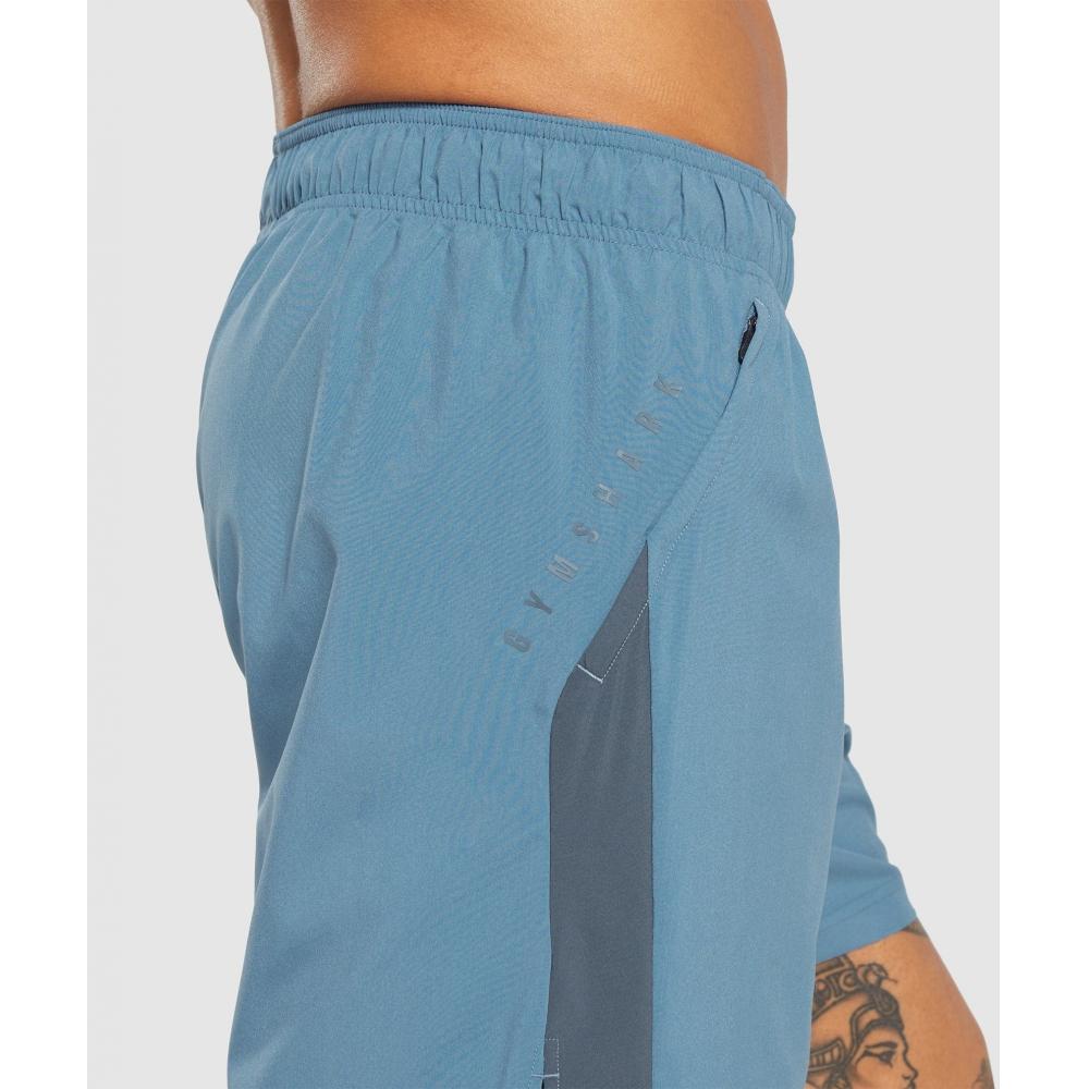 Gymshark Sport 7  Shorts Faded Blue Titanium Blue A3a1q Ucmz